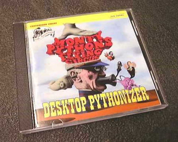 7th Level Monty Python's Flying Circus Desktop Pythonizer CD-ROM in cracked jewel case, front cover view