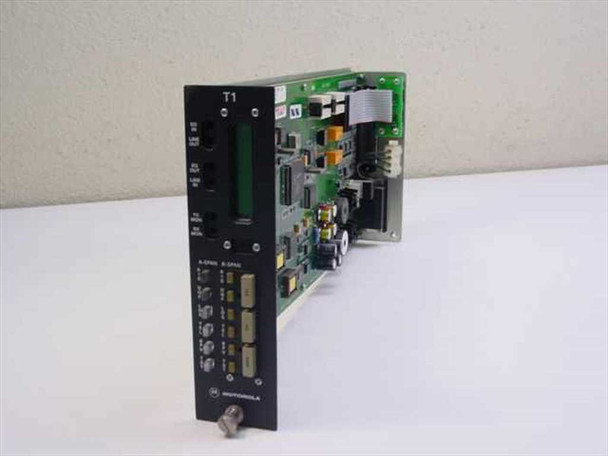 Motorola T786AE CITE T1 Card – angled front-left view showing black faceplate labeled T1 with LCD display and LED indicators