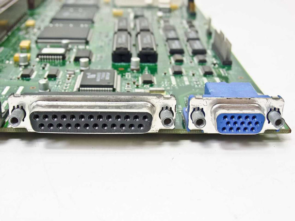 Dell 99795 motherboard rear I/O panel showing DB25 parallel port and blue VGA connector