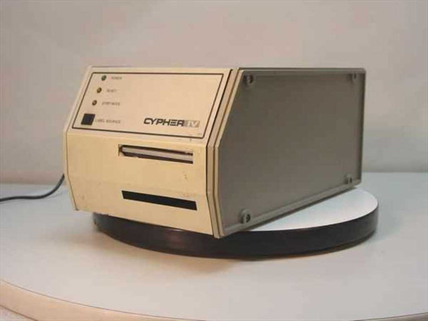 DH Print 546 Cypher IV thermal label printer – front-left three-quarter view showing label output slot and top panel with indicator LEDs