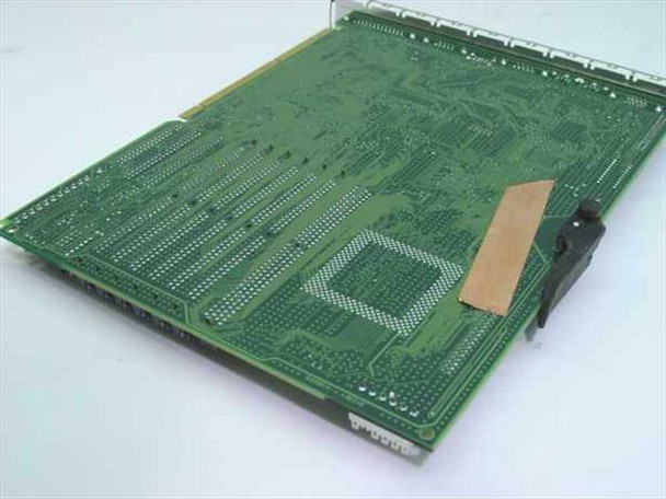 HP D3830-6004 Vectra system board bottom/solder side showing PCB traces, Socket 5 footprint, and a piece of tape on the board surface