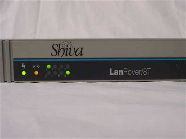 Shiva LanRover/8T – front panel close-up showing Shiva logo, power and status LEDs, and LanRover/8T label