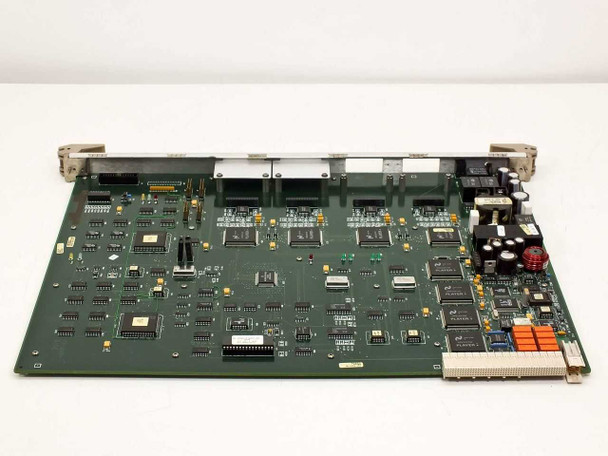 Cabletron 9F206-02 FDDI blade — underside PCB view showing components, ICs, and backplane connector