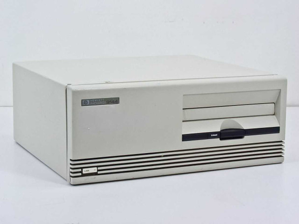 HP 9144A 1/4-inch tape drive – front panel view showing tape slot, HP logo badge, and drive door