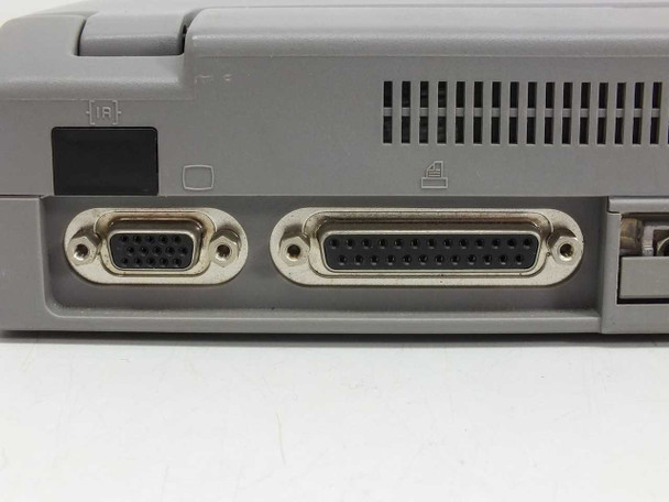 Toshiba Satellite Pro 420CDS – close-up of rear DB-9 serial and DB-25 parallel connectors
