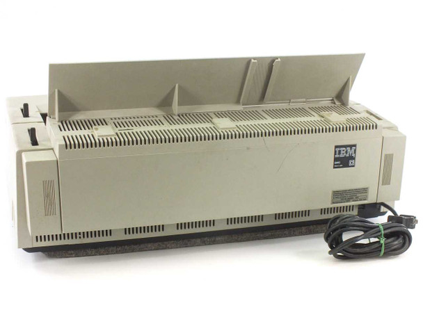 IBM Wheelwriter 5 5441 — rear view with paper cover open and power cord visible