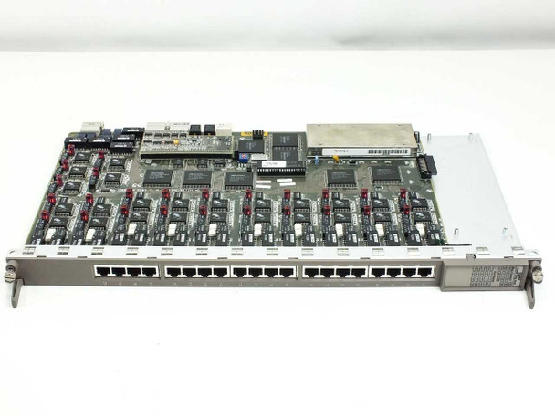 Bay Networks 5505P Token Ring Active Retiming Host Module – top-side view showing 16 RJ-45 ports along bottom edge and populated PCB
