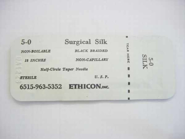 Ethicon 5-0 Suture Surgical Silk 6515-963-5352