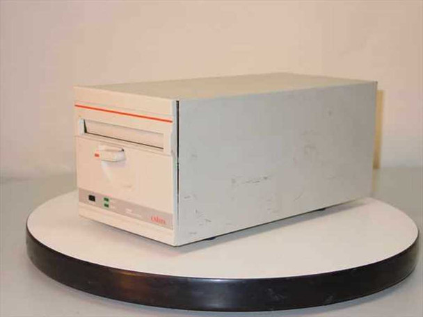 Unisys M610 External WORM Optical Disc Drive – left-side three-quarter view showing beige desktop enclosure with drive slot and eject mechanism