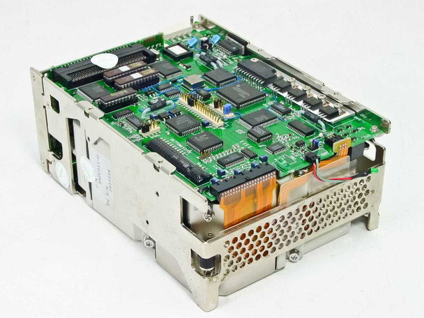 Fujitsu M2651SA 5.25-inch full-height SCSI hard drive — top angled view showing controller PCB with multiple ICs and ribbon cable connector