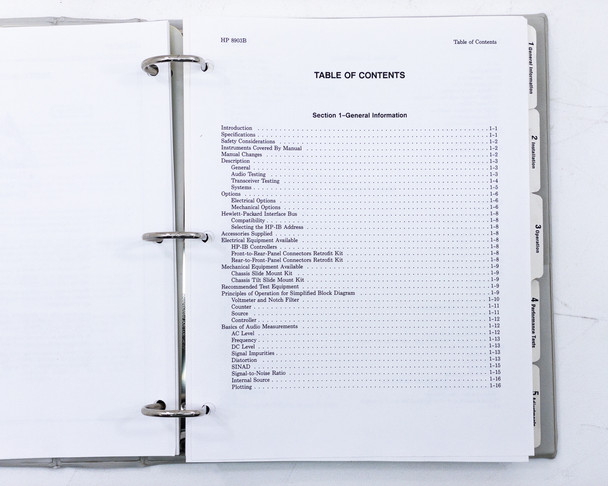 HP 8903B Audio Analyzer Operation & Calibration Manual