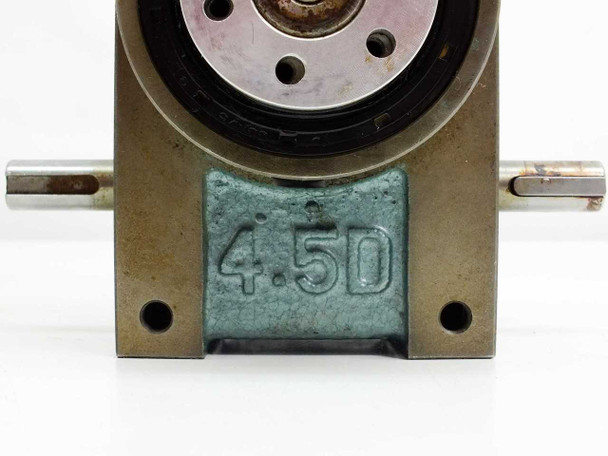 4.5D oscillating indexing drive close-up of embossed 4.5D model designation on lower housing face