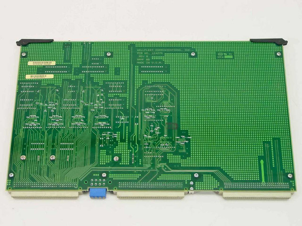 Wellfleet SRMF 104276 circuit board – bottom solder side view showing PCB traces and blue connector