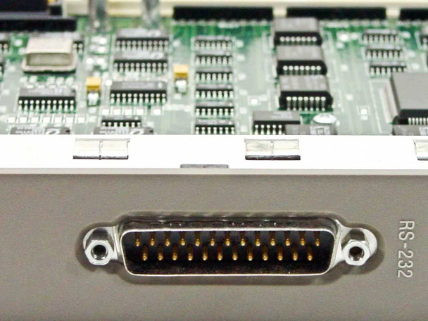 Bay Networks 5310A faceplate RS-232 DB25 connector close-up