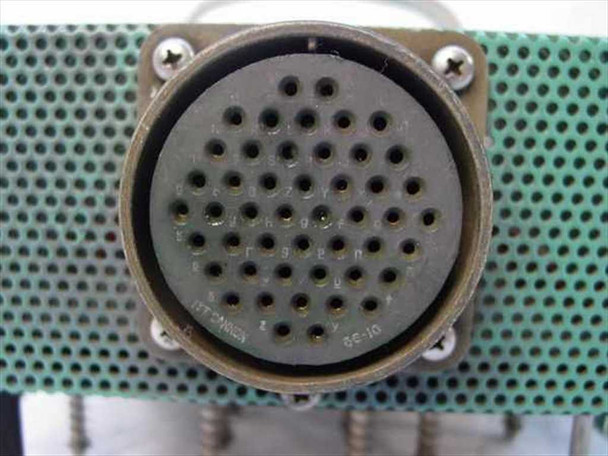 Utah Research Development Cell Scan Fixture 371AS138 – close-up of front multi-pin circular military connector with approximately 37 pin contacts visible