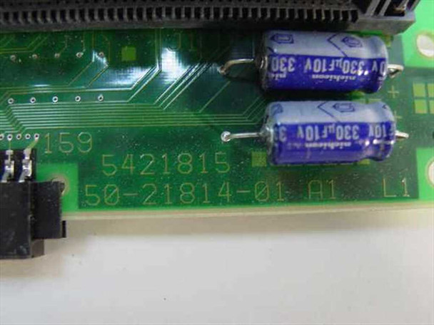 Digital Equipment DEC 50-21814-01 A1 L1 board label closeup showing part number, revision, and secondary number 5421815