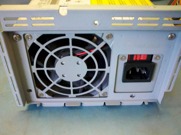 HP 0950-3426 Delta DPS-110MB-1 rear view showing 80mm cooling fan and IEC C14 AC inlet power connector
