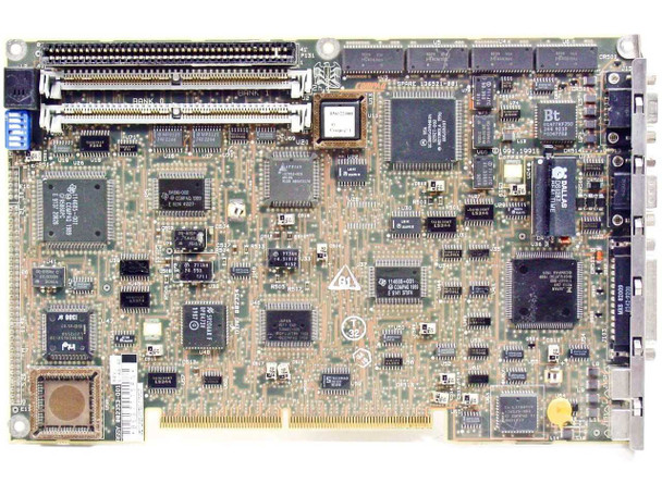 Compaq 136521-001 386 SX motherboard – flat top view showing full component layout including Brooktree and Dallas ICs