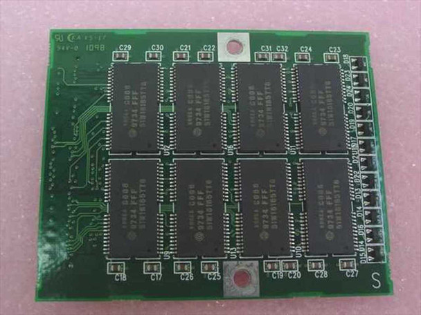 VisionTek 16MB SO-DIMM RAM module reverse side showing eight memory chips and PCB markings 8598M.1 REV A