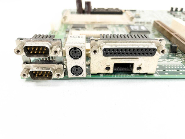 Intel AA652605-501 motherboard – rear I/O area showing two DB9 serial ports, two PS/2 ports, and DB25 parallel port
