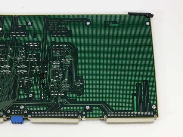 Bay Networks SRM-F 75001 – close-up of solder side corner showing printed board identification text and circuit traces