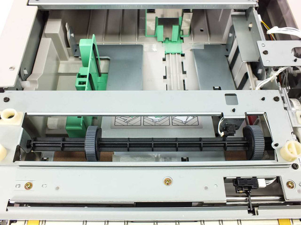 Ricoh Type 140F — close-up interior top view showing paper pick roller assembly and separation pad area