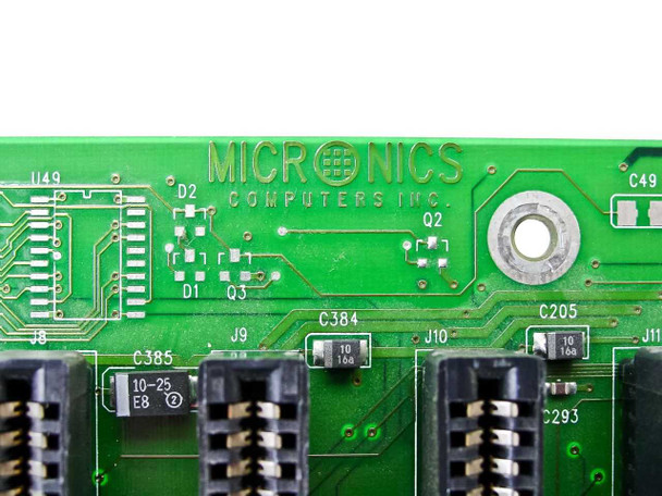 Micronics Computers Inc. silkscreen logo on M54Pi motherboard PCB close-up