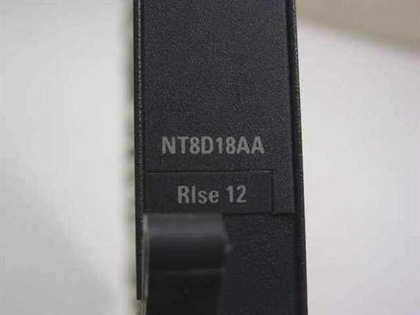 Nortel NT8D18AA Release 12 – close-up of card faceplate showing model number NT8D18AA and release designation Rlse 12