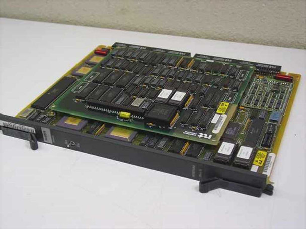 Nortel Meridian NT8D18AA Network Digitone Receiver Card Release 12 – angled top view showing full PCB assembly in card cage carrier