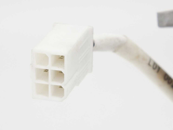 Pacific Scientific POWERMAX II stepper motor – close-up of white 6-pin connector on wire harness