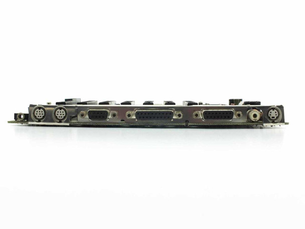 Apple 607-0173 IIgs Upgrade Motherboard — rear I/O edge panel showing 2x Mini-DIN, DB-9, DB-15, 2x DB-25, and 3.5mm audio jack