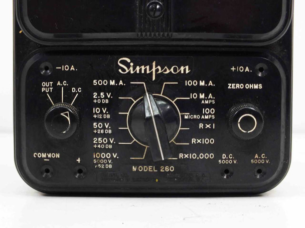 Simpson Model 260-2 Series 2 Analog VOM Multimeter VINTAGE
