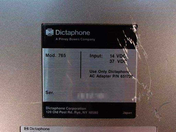 Dictaphone Dictaphone 765 Voice Processor Messaging System 765