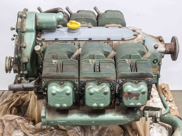 Franklin PZL 6A-350-C1 three-quarter view from opposite side showing Franklin rocker covers and overall engine layout