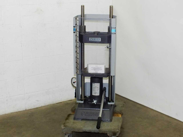 Carver M Series 3853 Lab Series 25 Ton Floor Standing Hydraulic Press with Shield