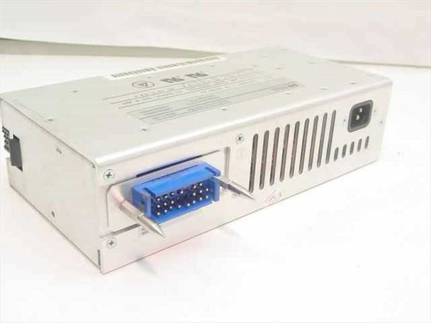 HP D4898-63003 370W hot-swap power supply – angled front view showing blue connector and vented housing