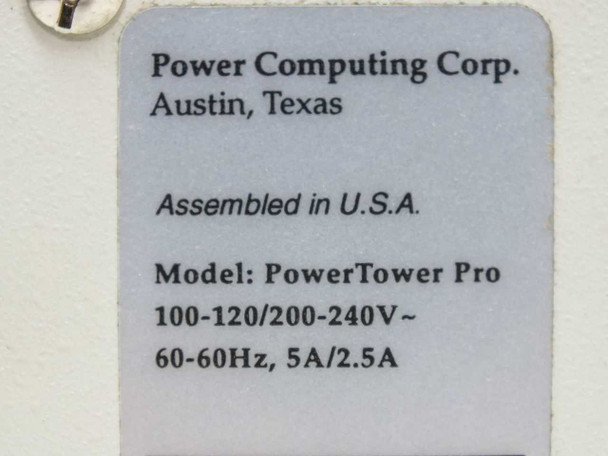 Power Computing Corp. Power/Tower Pro 225 Apple Clone, 225/45 MHz Processor, 3.2 GB HHD, 128 MB RAM, Tower