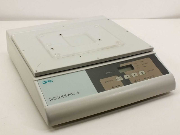 DPC Micromix 5 benchtop orbital shaker — front panel showing RUN, MIX MODE controls and digital display