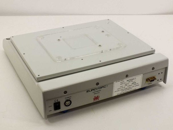 DPC Micromix 5 rear panel view showing Euro/DPC label, power connector, RS-232 port, and CE mark