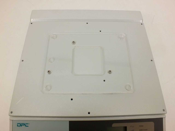 Top-down view of DPC Micromix 5 flat mixing platform with mounting bracket and rubber feet