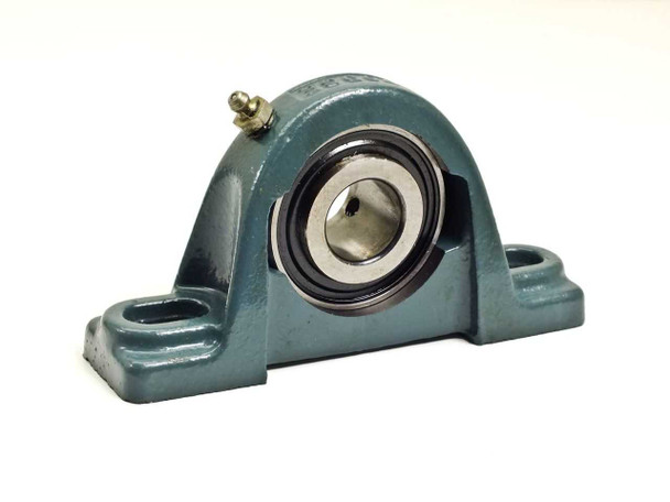 Dodge P2B-SCM-100 pillow block bearing opposite side profile showing 2-bolt mounting base and set screw collar