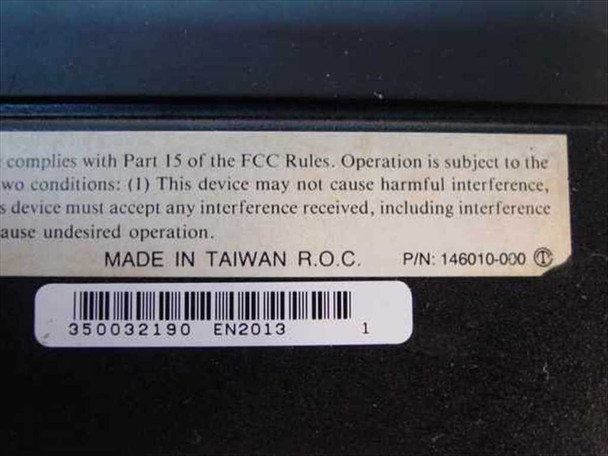 Accton EtherHub 12R bottom label showing part number 146010-000, Made in Taiwan R.O.C., and FCC compliance text
