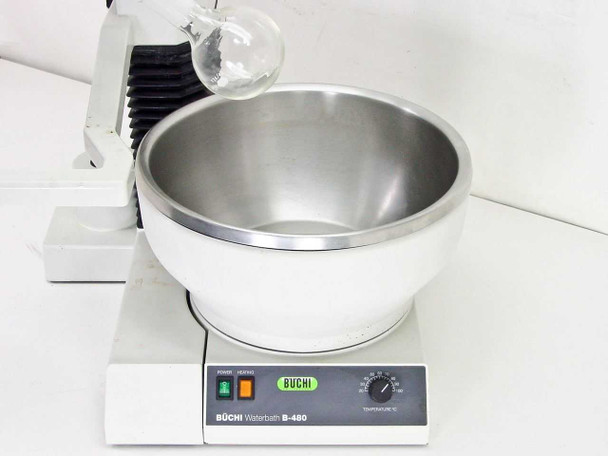 Buchi R-114 Rotovapor Evaporator w/ B-480 Heated Waterbath and Glassware