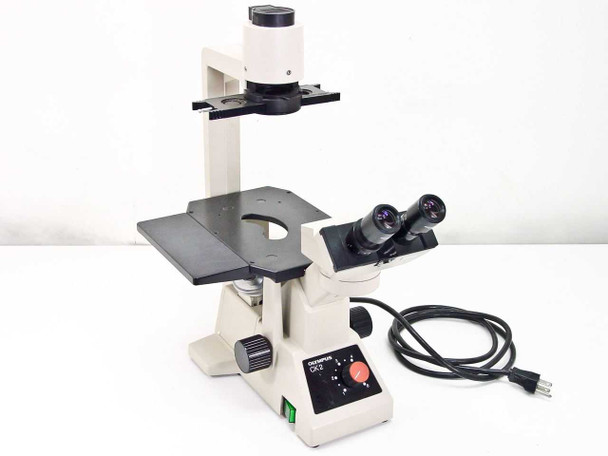 Olympus CK-2 Inverted Microscope with CWHK 10x18L Eyepieces and 2 Olympus Objectives