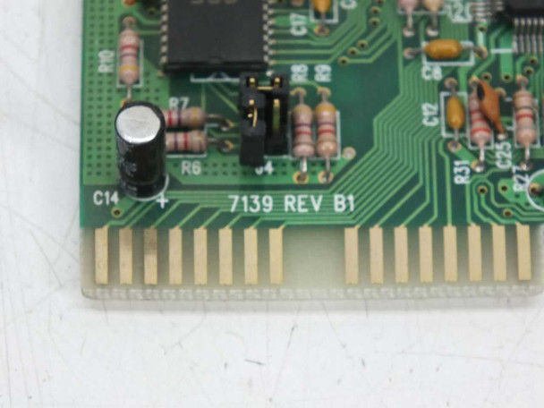 Union 7139 ISA VGA card PCB edge showing silkscreened '7139 REV B1' board revision marking