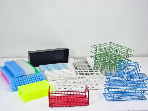 Plastic Test Tube Holders Large Lot Various Brands For Laboratory Use