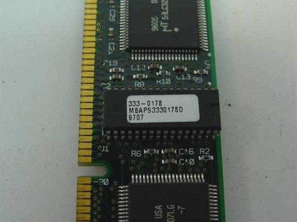 Apple Cache DIMM close-up of label sticker showing part number 333-0178, module ID M8APS3330178D, and date code 9707