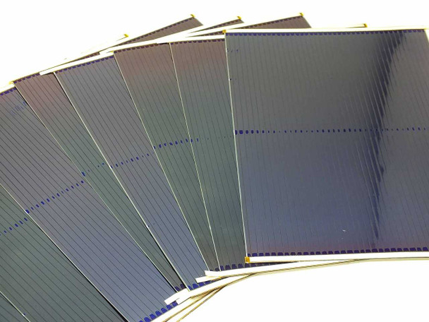 Uni-Solar ePVL AA cell – dimensional detail showing 14-inch length and 10-inch width