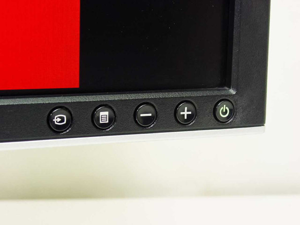 Dell 1907FPt monitor lower-right front panel showing five OSD control buttons and power button