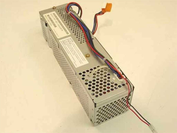 Sun Microsystems APS-28 power supply right-side angled view showing full housing, ventilation perforations, and output harness